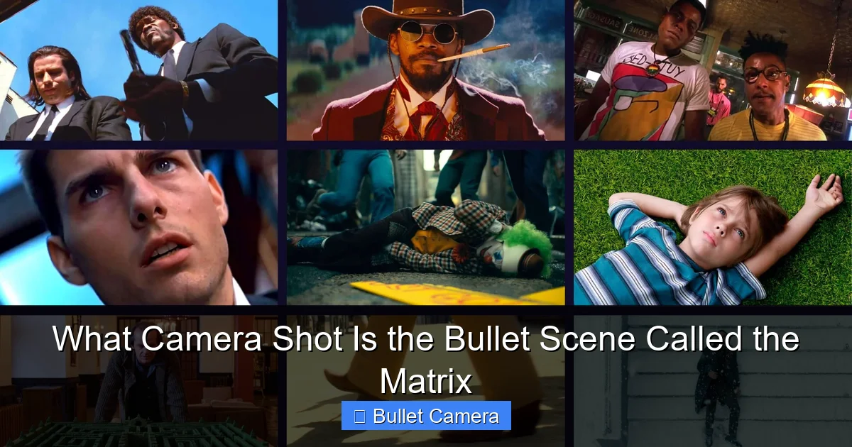 What Camera Shot Is the Bullet Scene Called the Matrix