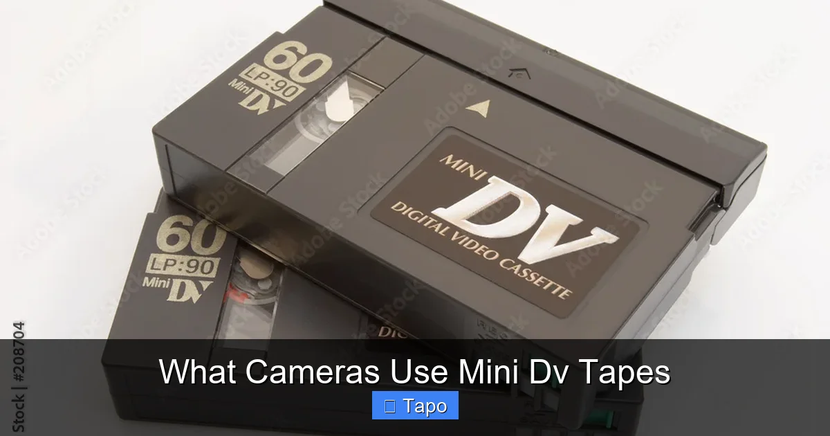 What Cameras Use Mini Dv Tapes