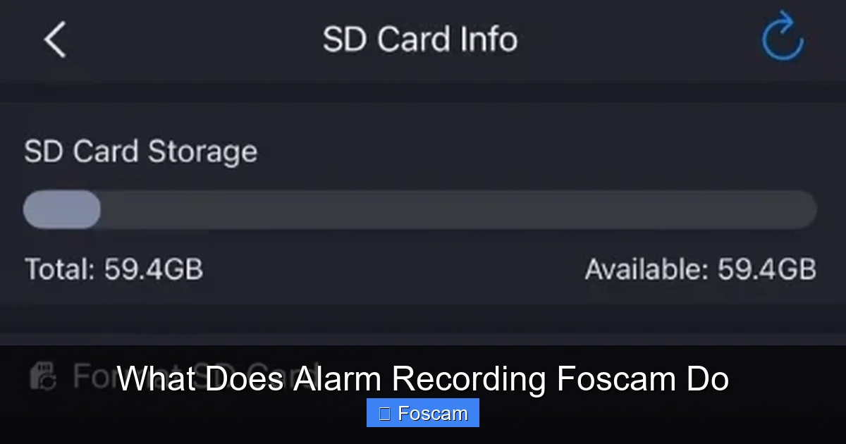 What Does Alarm Recording Foscam Do