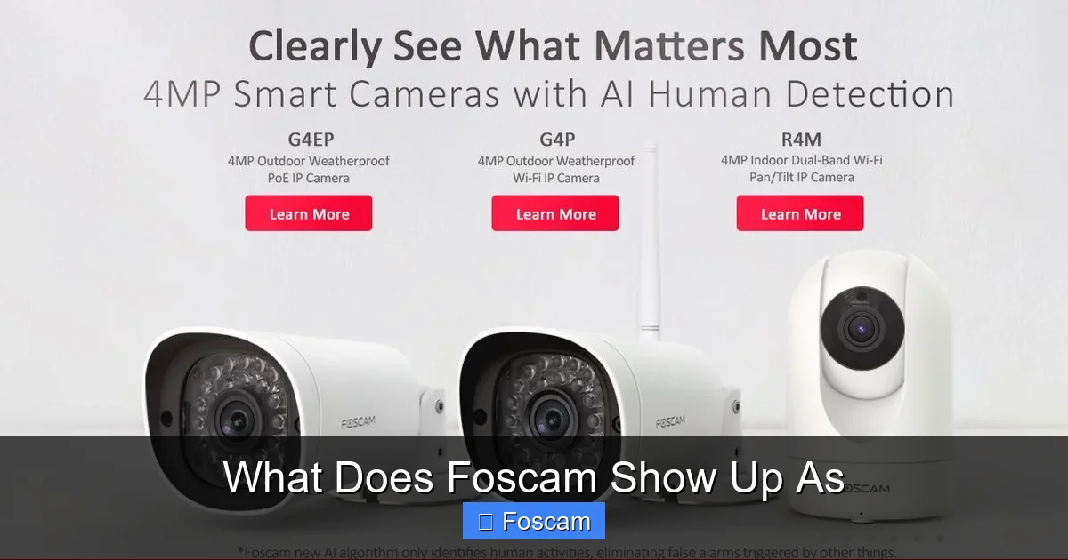 What Does Foscam Show Up As