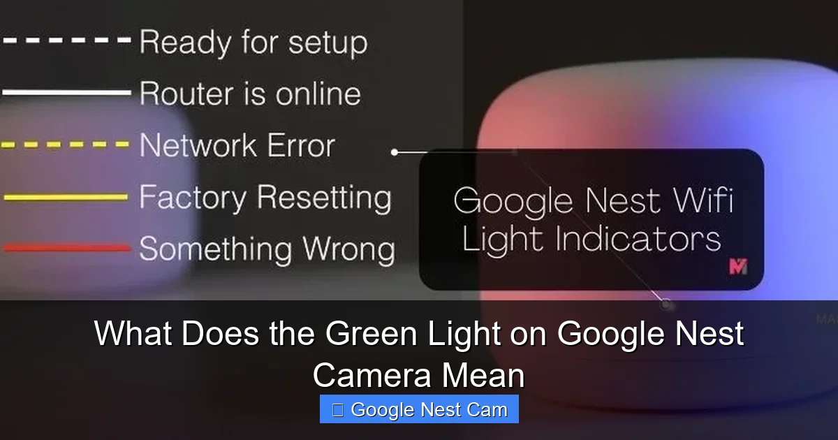 What Does the Green Light on Google Nest Camera Mean