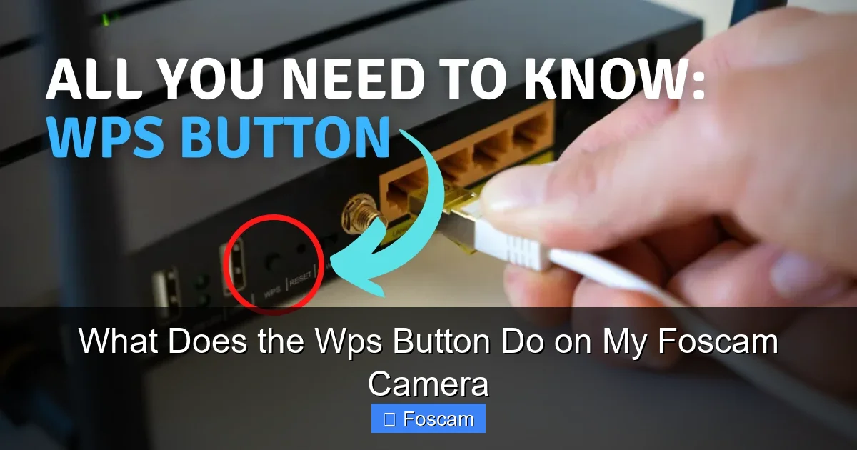 What Does the Wps Button Do on My Foscam Camera