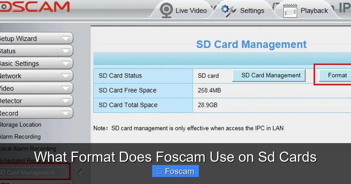 What Format Does Foscam Use on Sd Cards