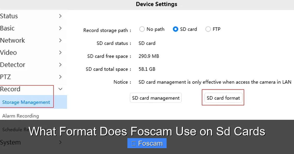 What Format Does Foscam Use on Sd Cards
