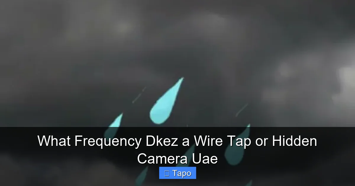 What Frequency Dkez a Wire Tap or Hidden Camera Uae