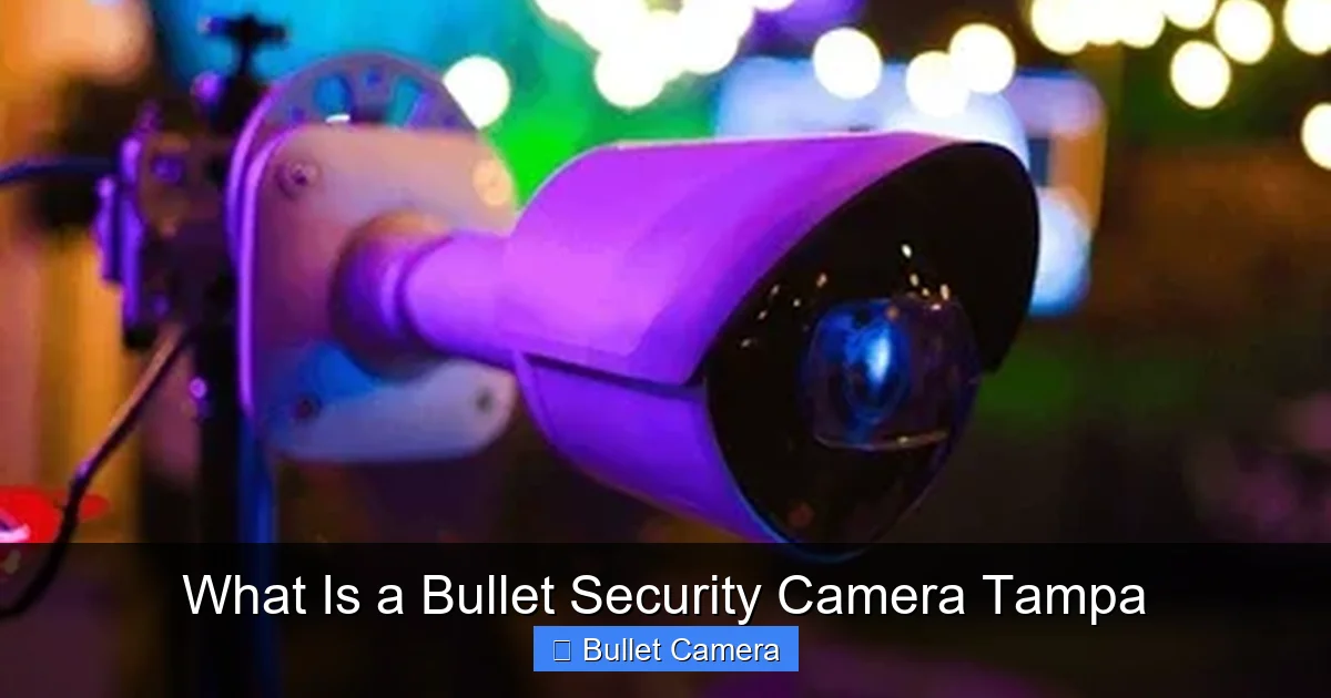 What Is a Bullet Security Camera Tampa