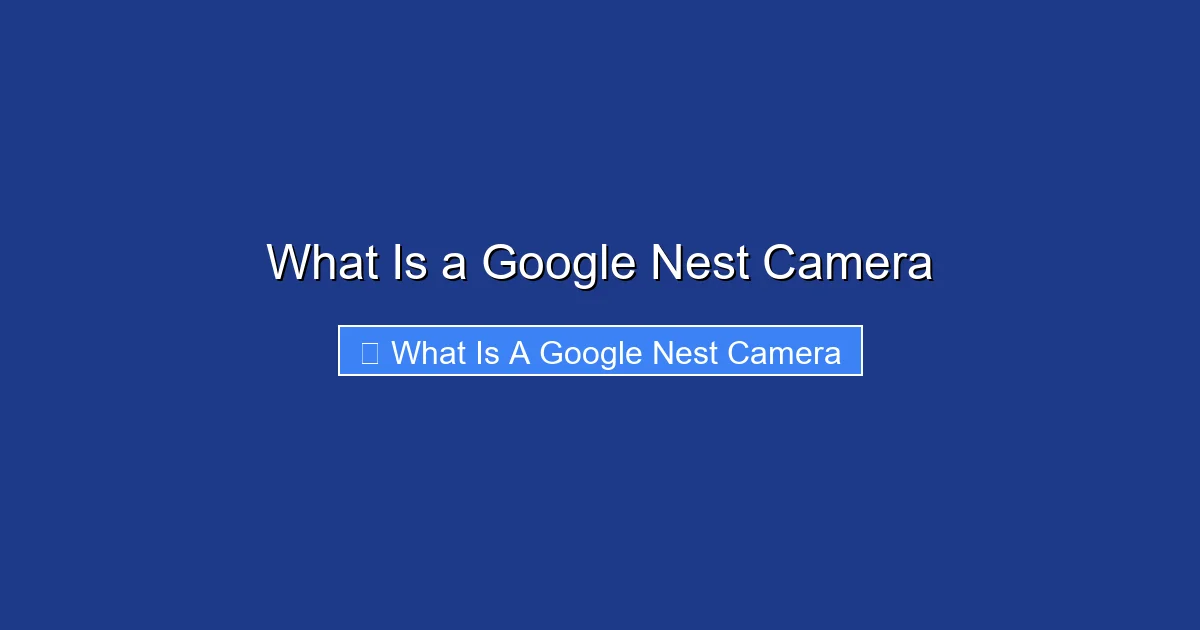 What Is a Google Nest Camera