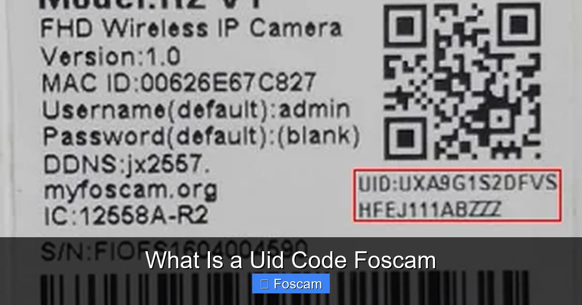 What Is a Uid Code Foscam