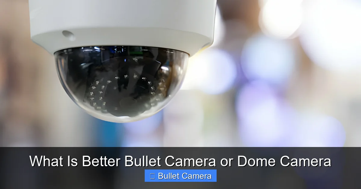 What Is Better Bullet Camera or Dome Camera