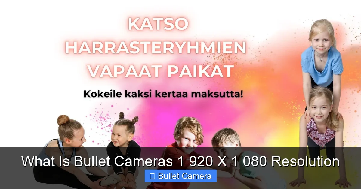 What Is Bullet Cameras 1 920 X 1 080 Resolution
