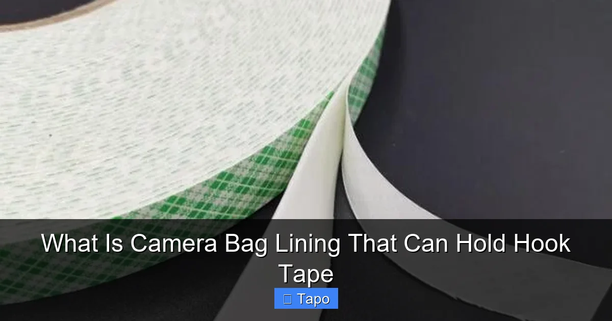 What Is Camera Bag Lining That Can Hold Hook Tape