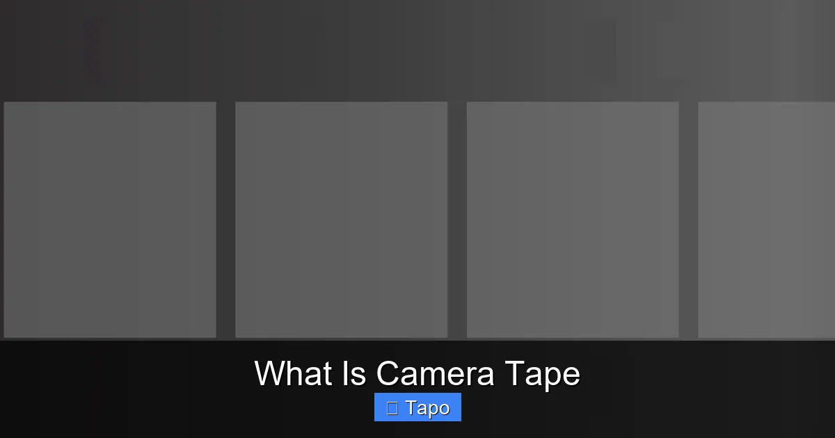 What Is Camera Tape