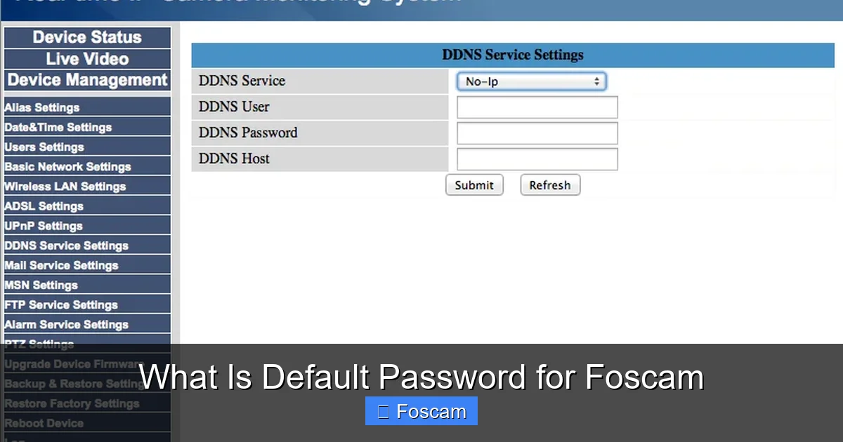 What Is Default Password for Foscam