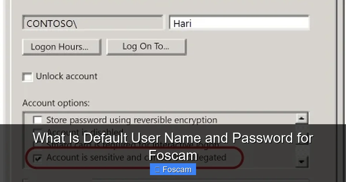What Is Default User Name and Password for Foscam