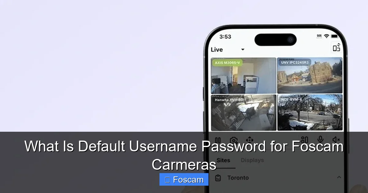 What Is Default Username Password for Foscam Carmeras