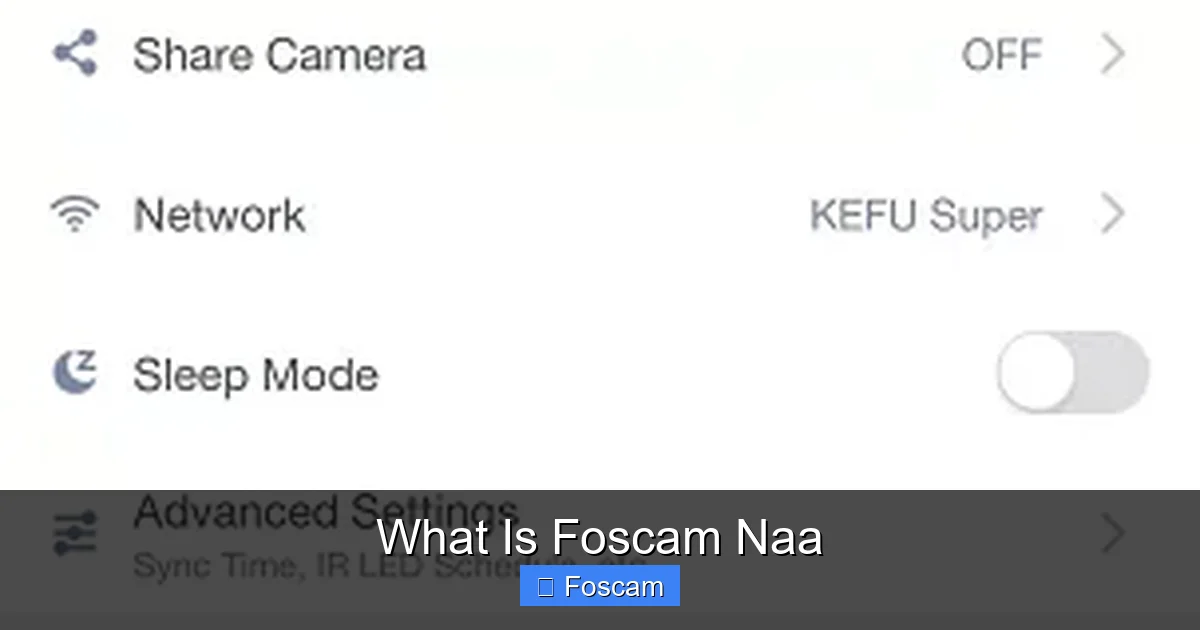 What Is Foscam Naa