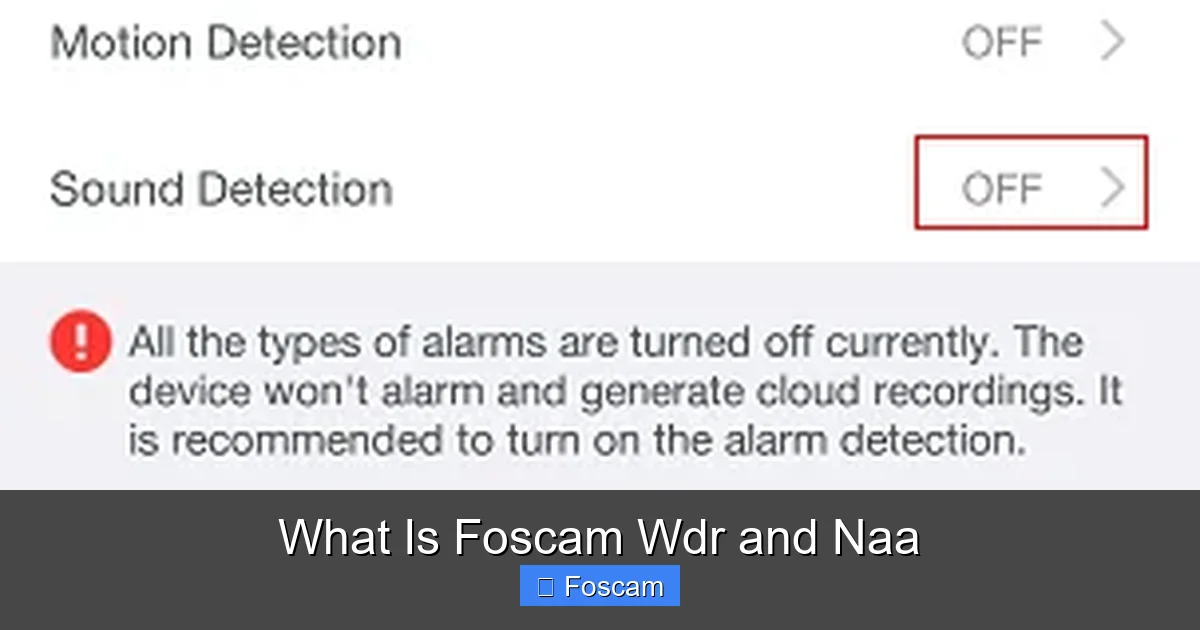 What Is Foscam Wdr and Naa