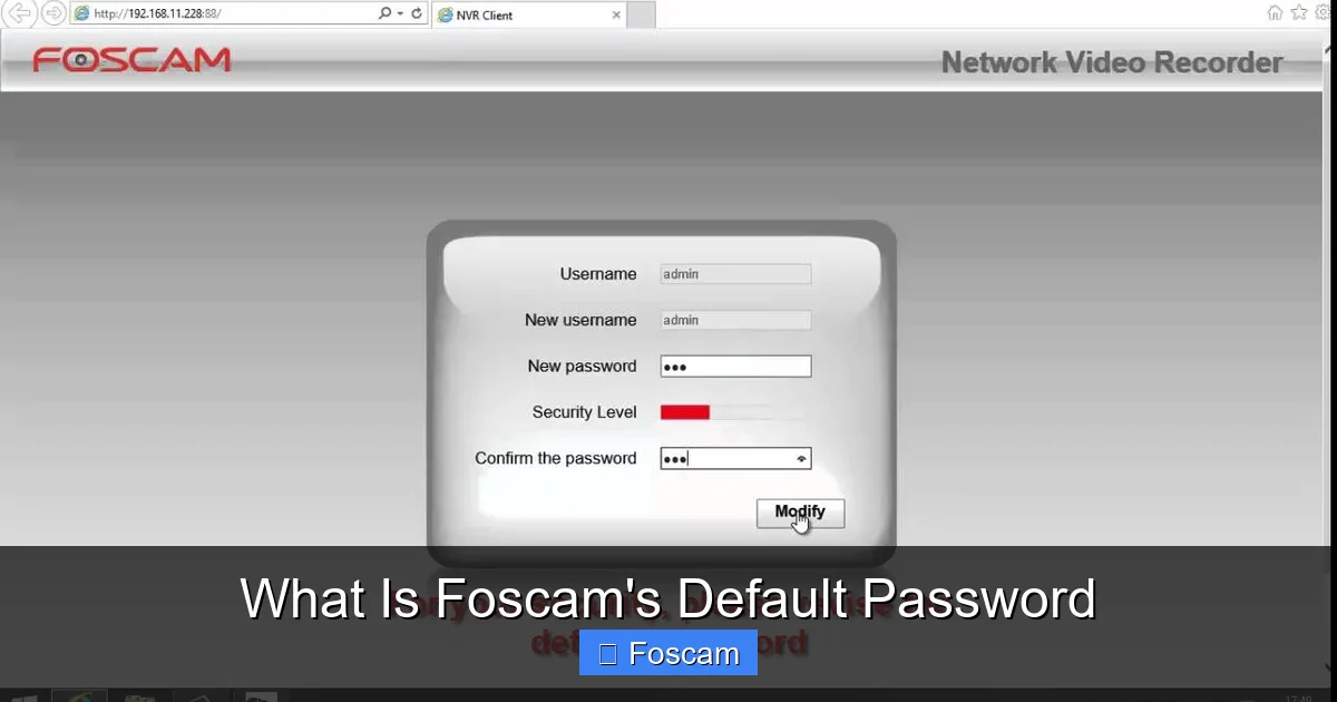 What Is Foscam's Default Password