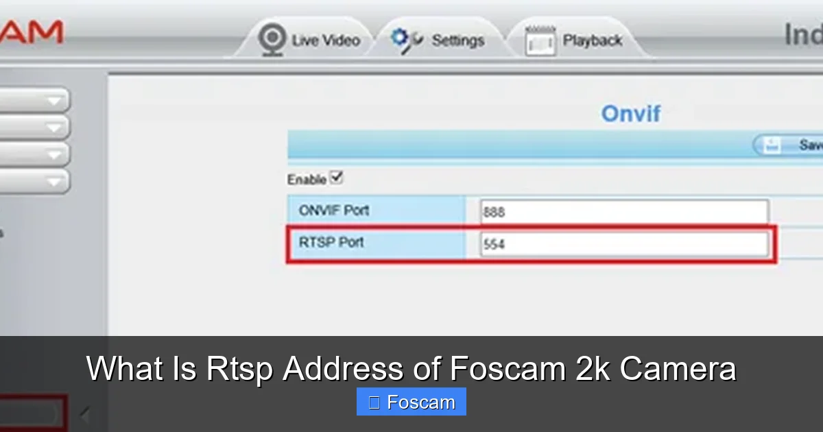 What Is Rtsp Address of Foscam 2k Camera