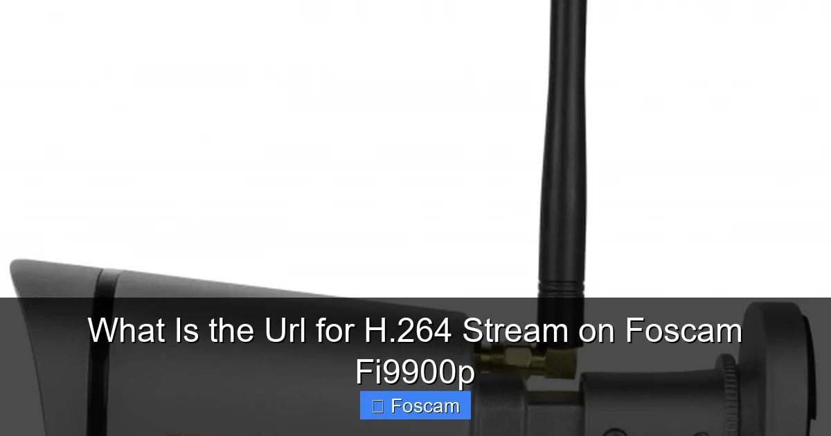 What Is the Url for H.264 Stream on Foscam Fi9900p