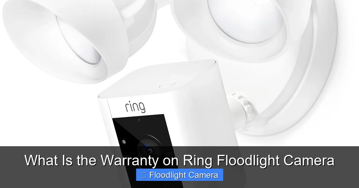 What Is the Warranty on Ring Floodlight Camera