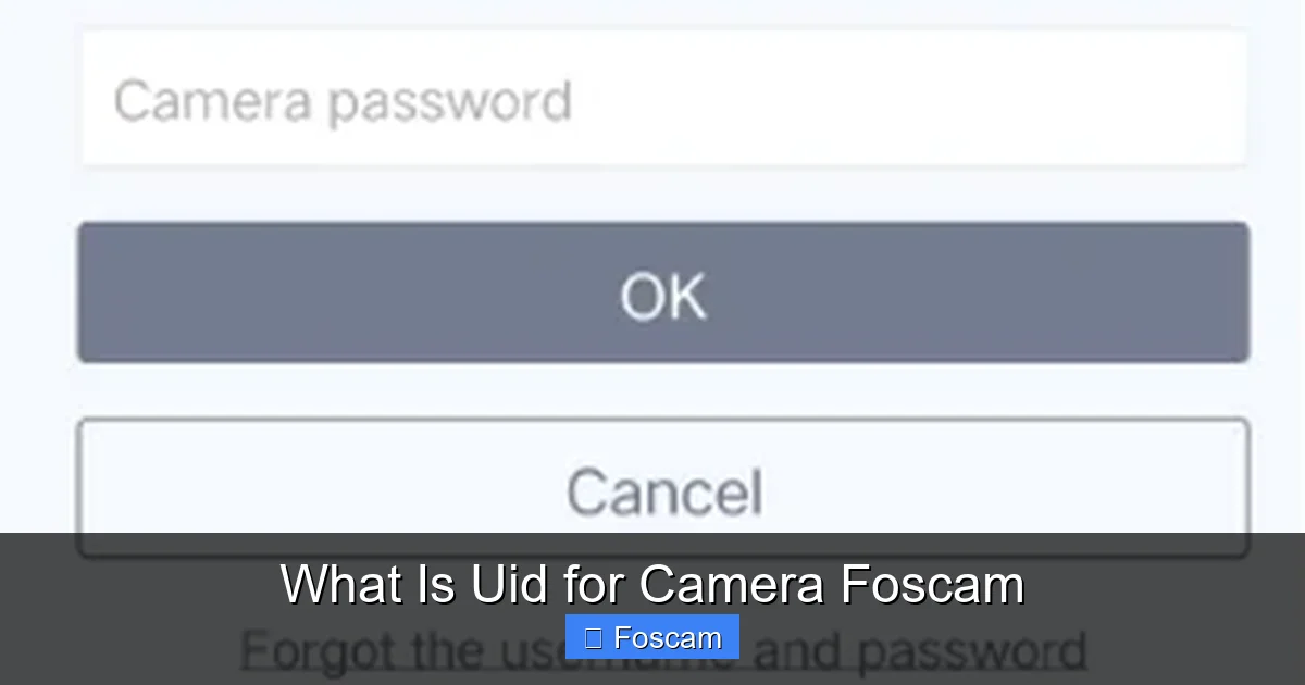 What Is Uid for Camera Foscam