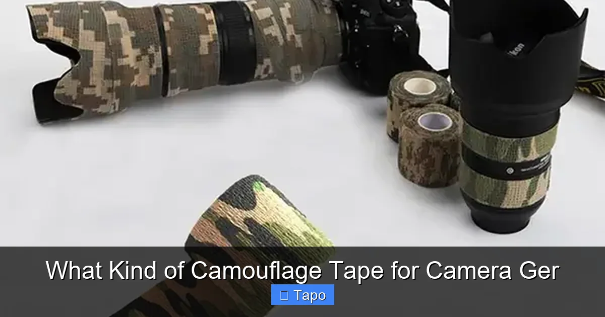 What Kind of Camouflage Tape for Camera Ger