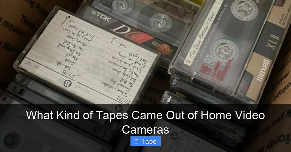 What Kind of Tapes Came Out of Home Video Cameras