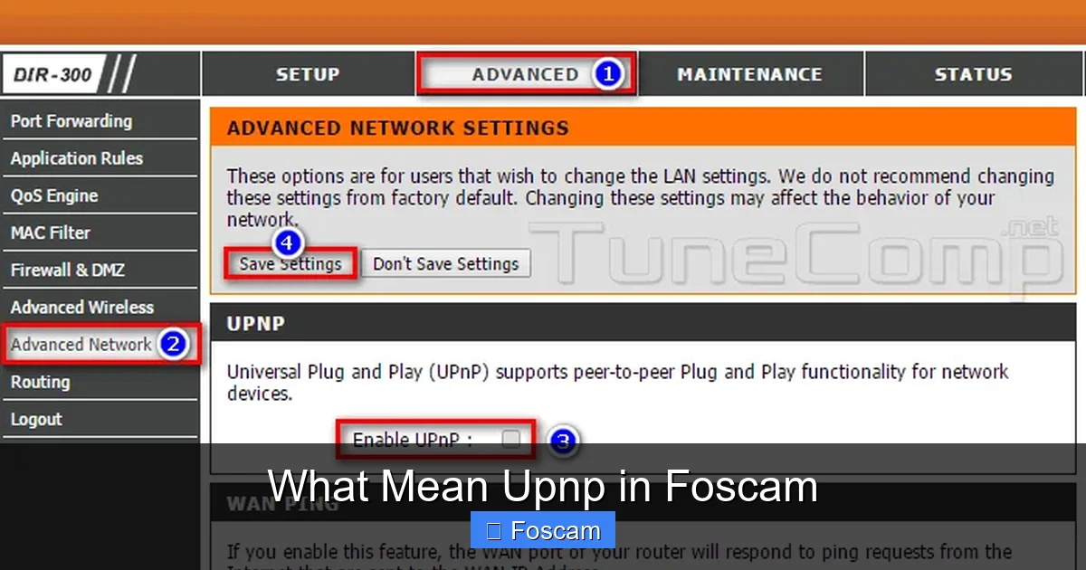 What Mean Upnp in Foscam