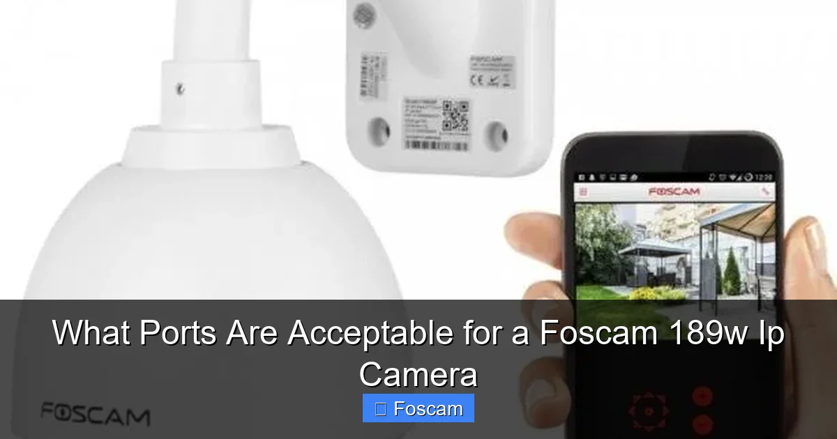 What Ports Are Acceptable for a Foscam 189w Ip Camera