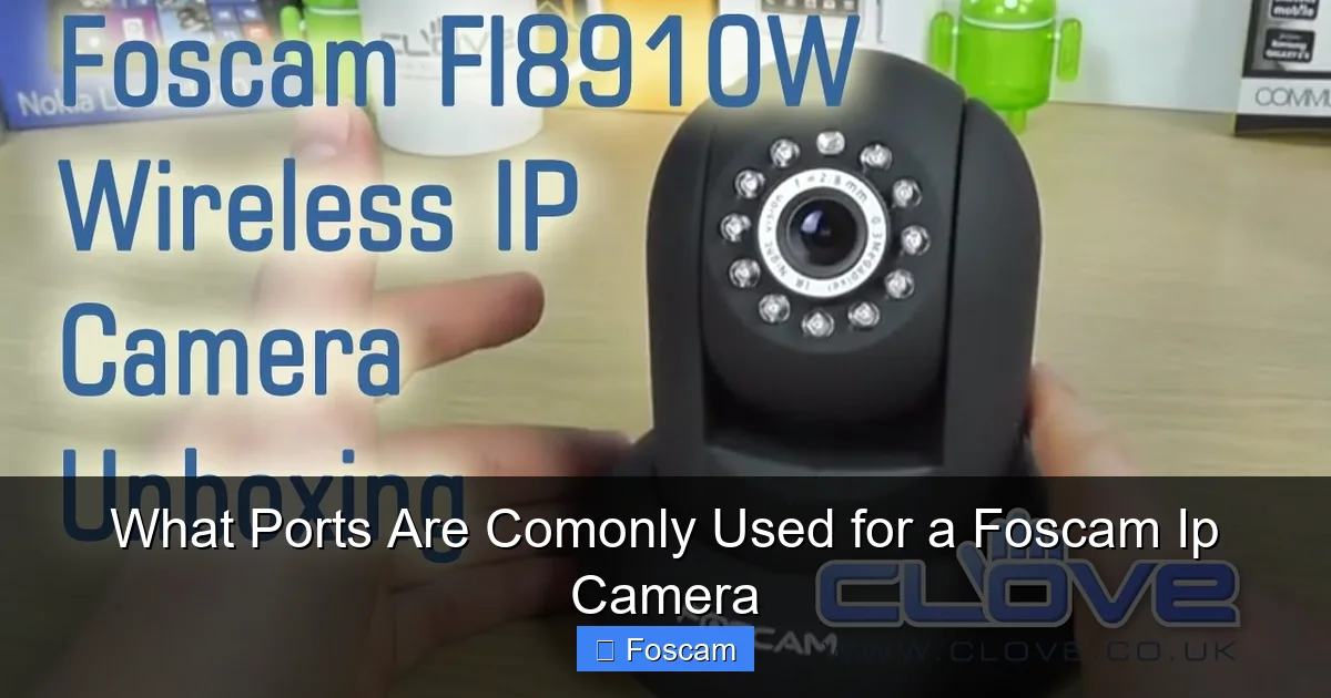 What Ports Are Comonly Used for a Foscam Ip Camera