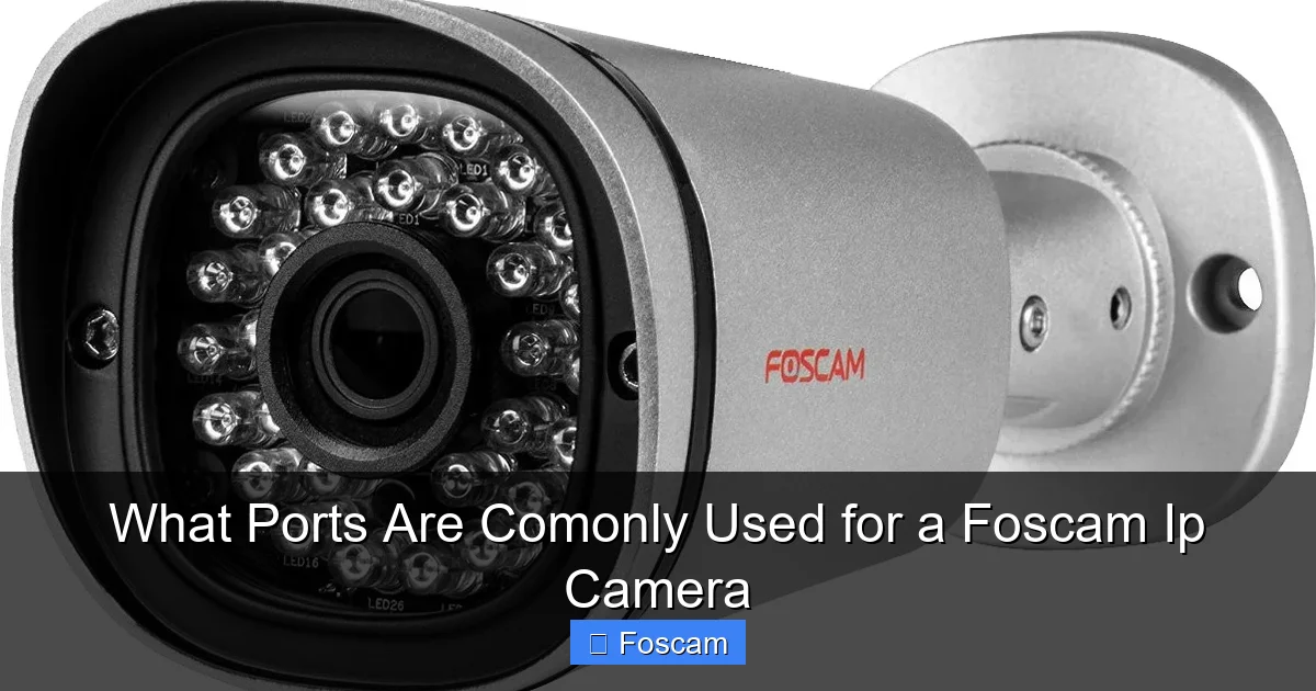 What Ports Are Comonly Used for a Foscam Ip Camera