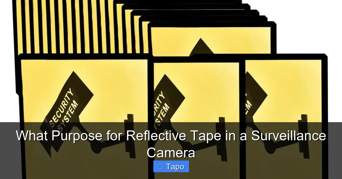 What Purpose for Reflective Tape in a Surveillance Camera