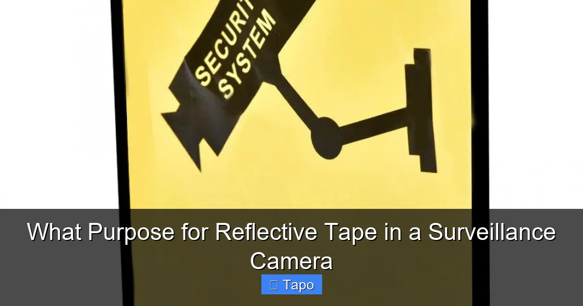 What Purpose for Reflective Tape in a Surveillance Camera