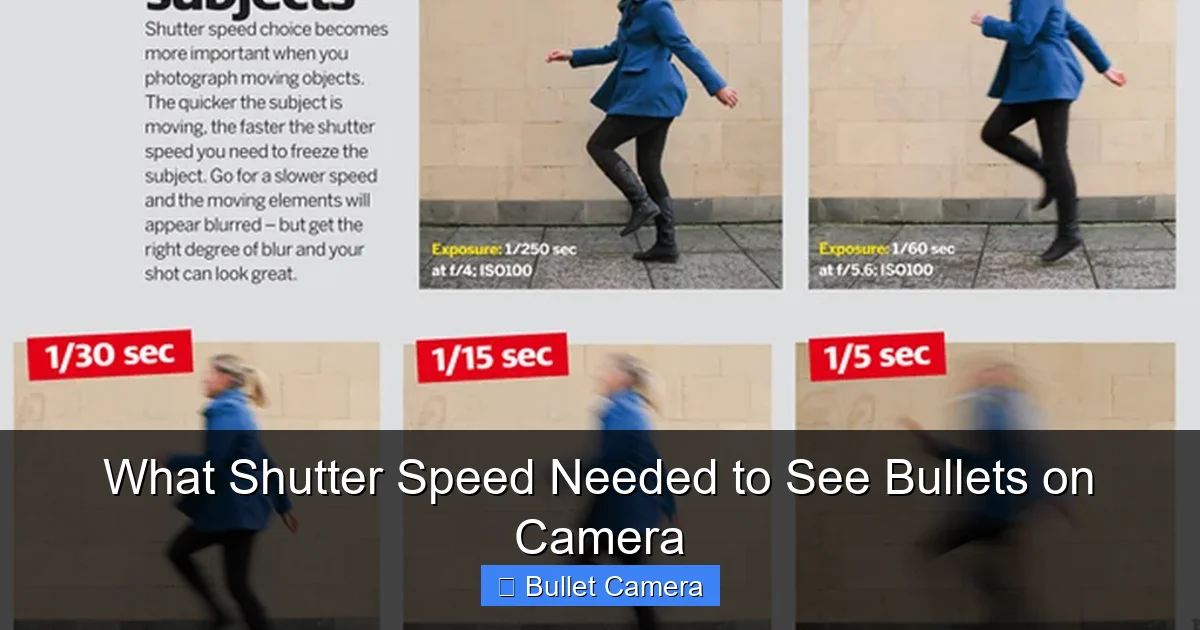What Shutter Speed Needed to See Bullets on Camera