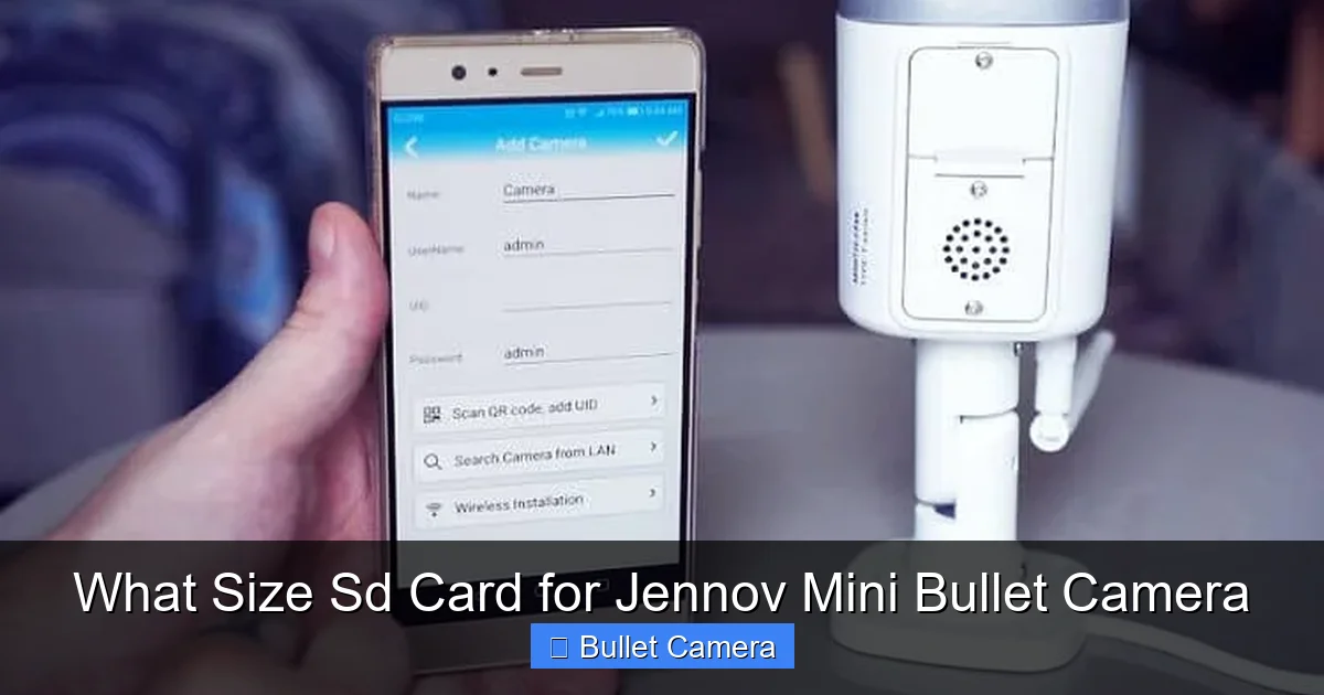 What Size Sd Card for Jennov Mini Bullet Camera