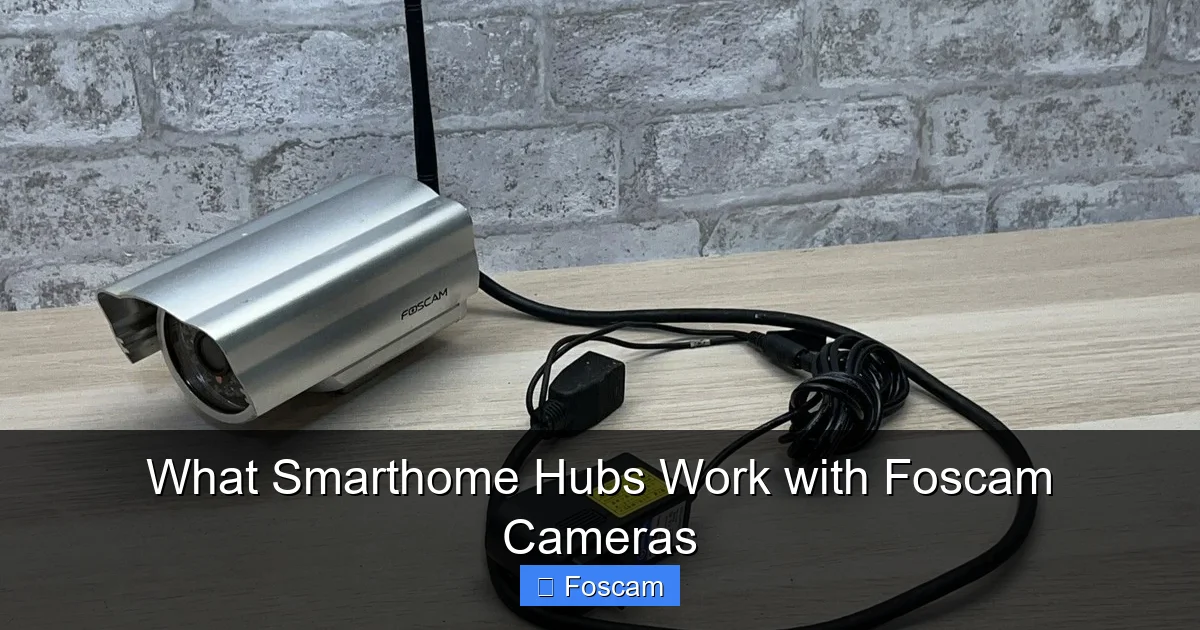 What Smarthome Hubs Work with Foscam Cameras