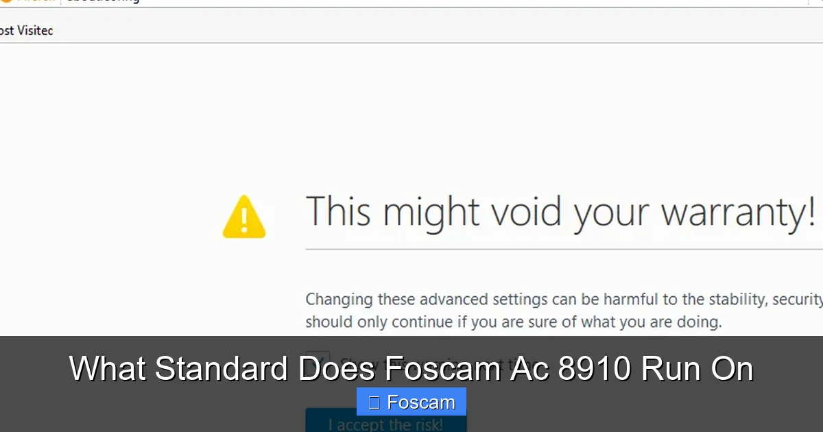 What Standard Does Foscam Ac 8910 Run On