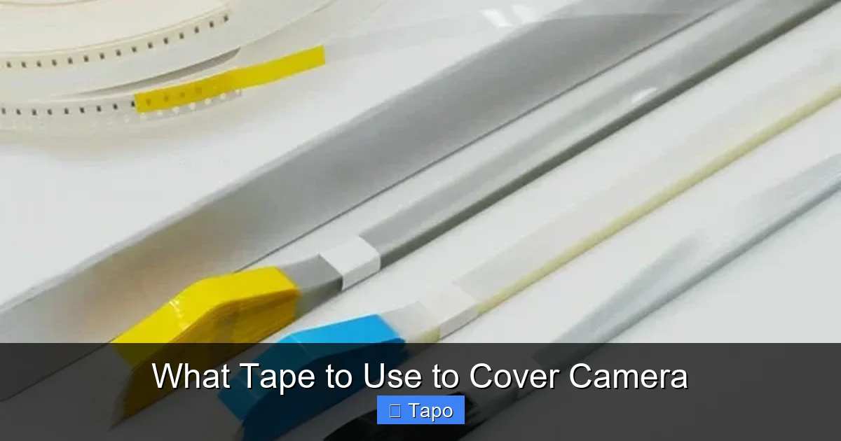 What Tape to Use to Cover Camera