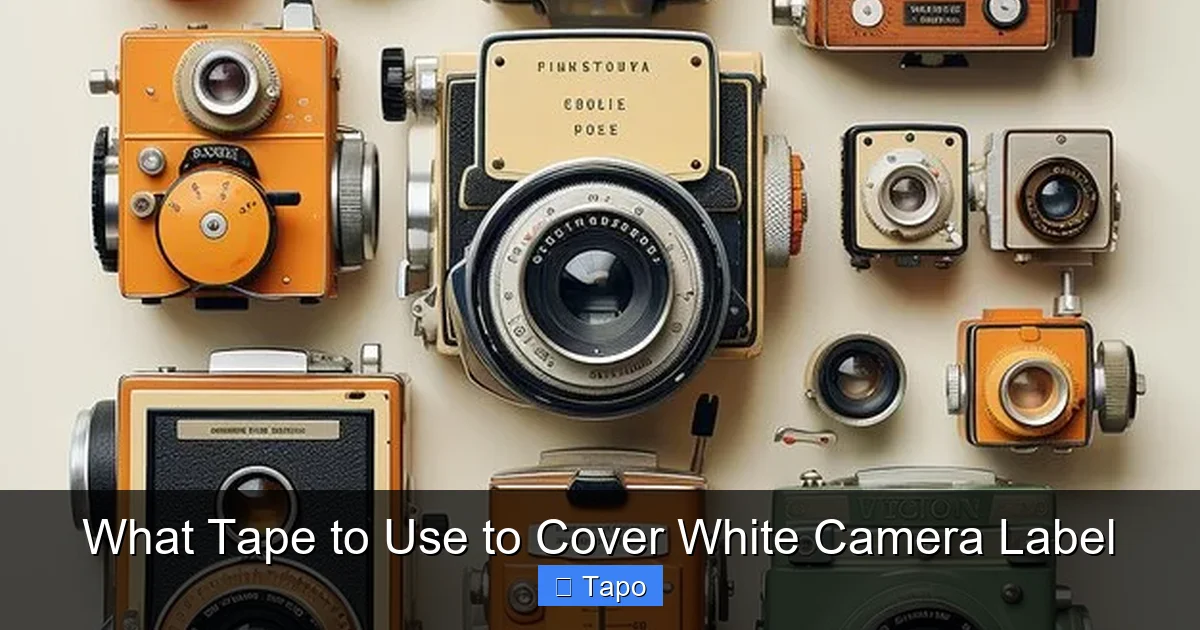 What Tape to Use to Cover White Camera Label