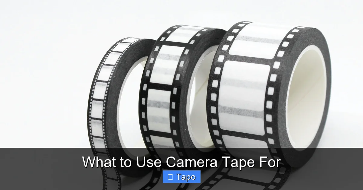What to Use Camera Tape For