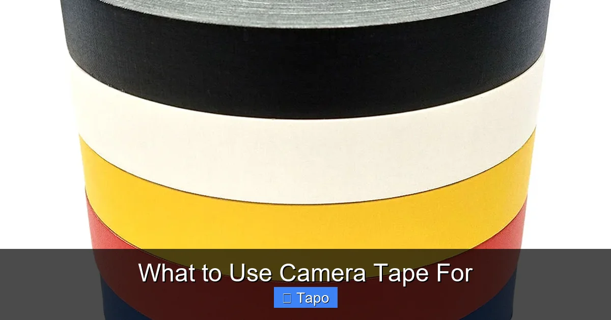 What to Use Camera Tape For
