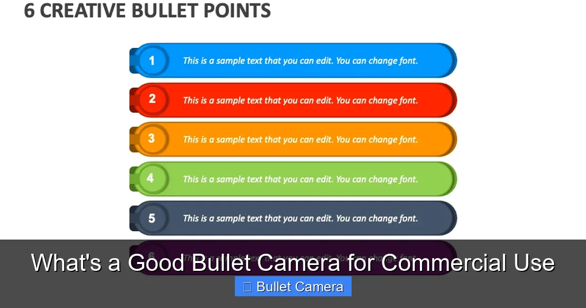 What's a Good Bullet Camera for Commercial Use