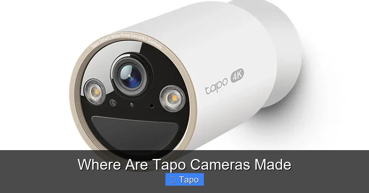 Where Are Tapo Cameras Made