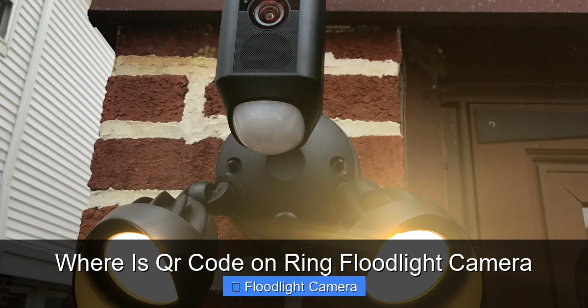 Where Is Qr Code on Ring Floodlight Camera