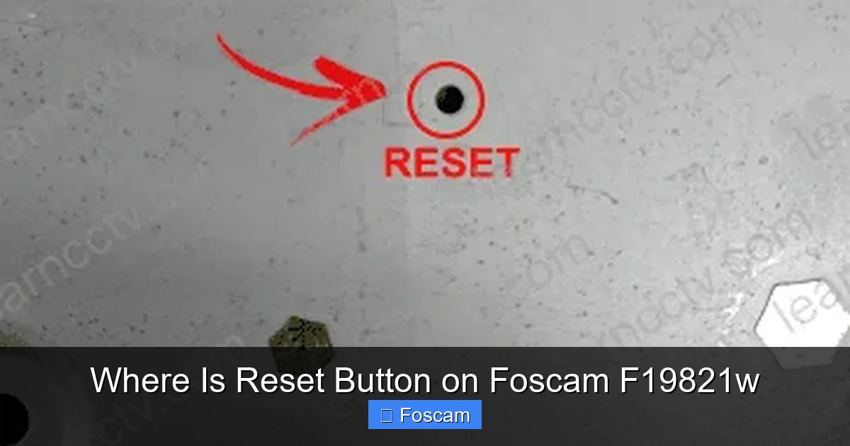 Where Is Reset Button on Foscam F19821w