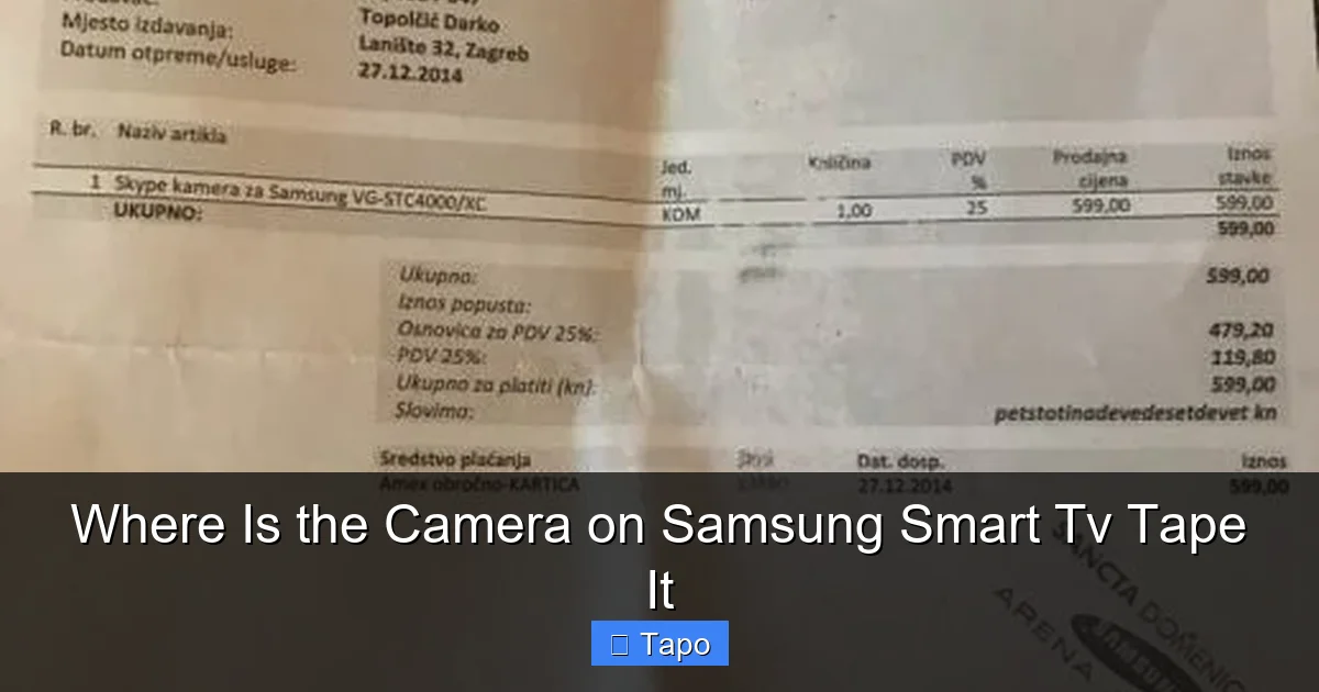 Where Is the Camera on Samsung Smart Tv Tape It