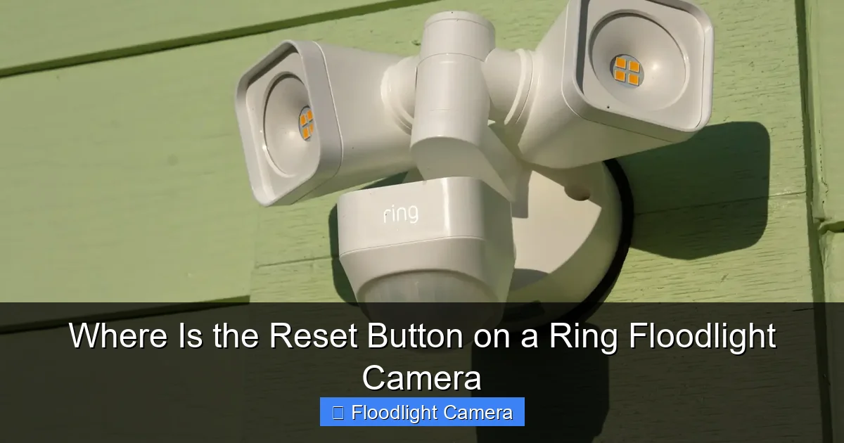 Where Is the Reset Button on a Ring Floodlight Camera