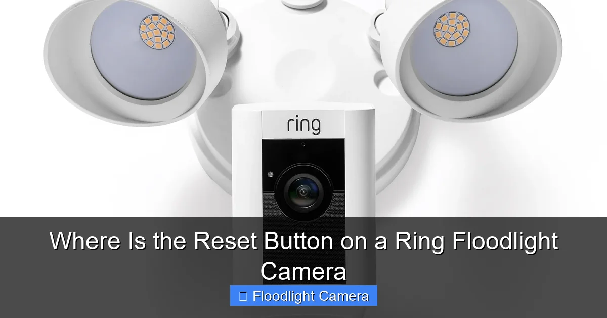 Where Is the Reset Button on a Ring Floodlight Camera