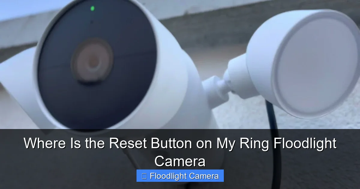 Where Is the Reset Button on My Ring Floodlight Camera
